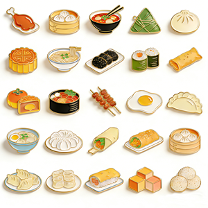 Pins Esmaltados Personalizables de Comida Global: Set de Dim Sum, Insignias Personalizadas de Cocina Nacional para Coleccionar en Chaquetas, Bolsos, Gorras de Béisbol y Bufandas - Product Image 1