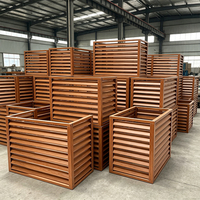 Cache de protection moderne en alliage d'aluminium horizontal pour unité extérieure de climatisation avec persiennes en aluminium