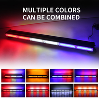 Nouvelle barre lumineuse d'avertissement LED COB double face HJ pour toit de voiture, feux clignotants de danger, gyrophare magnétique d'urgence en alliage d'aluminium 48W
