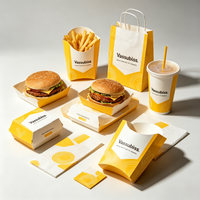 Gobelets à frites en papier inclinés multi-tailles pour churros, pop-corn, gaufres, café, traiteur, vente au détail, achats en gros, fournisseurs mondiaux