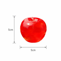 Jouet à presser pomme verte translucide rouge cristal de qualité supérieure, écologique, anti-stress, haute élasticité, 5x5cm