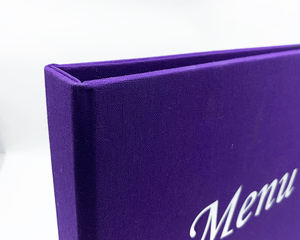 Porta Menús de Lino Morado con Anillas, Formato A4, para Restaurante - Product Image 6