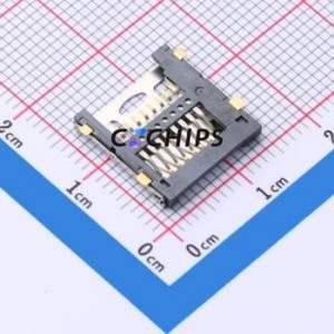TF-030 SD Card / Memory Card Connector SMD Connector Flip Cover Type MicroSD Card (TF Card) Card Holder 1.9mm - Product Image 2