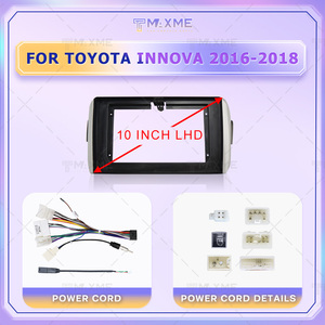 Maisimei Vente en gros Cadre de lecteur DVD de voiture 10,1 pouces noir mat + argenté 2016-2018 pour <span class=keywords><strong>TOYOTA</strong></span> INNOVA Gauche LHD avec câble - Product Image 3