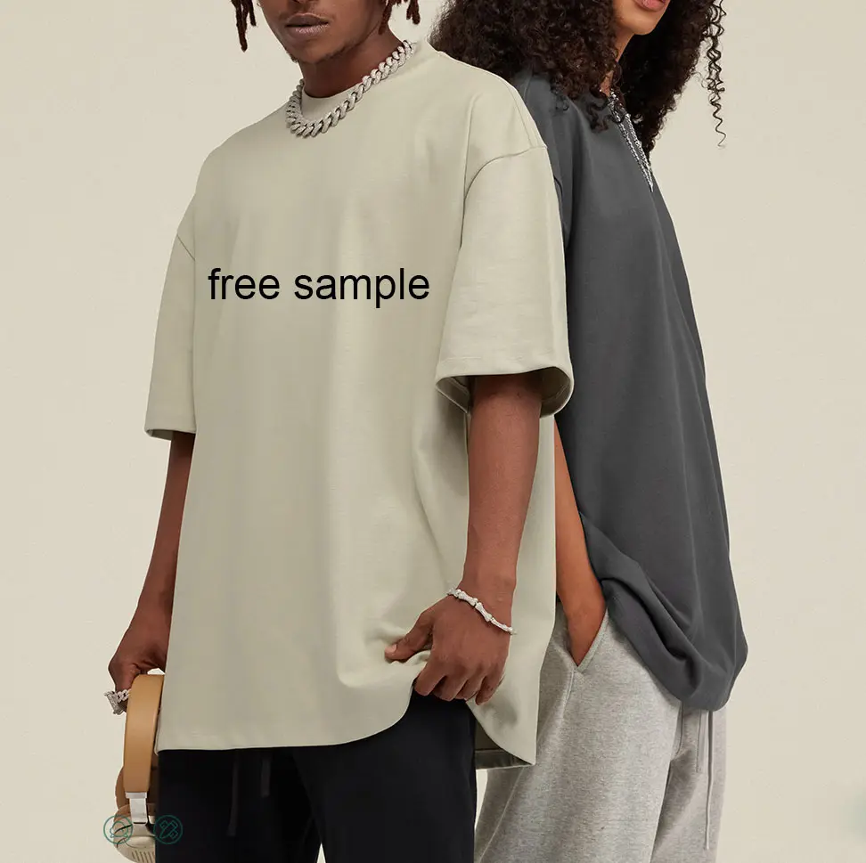 Camisas de algodón 100% para hombre, camisa con diseño de logotipo personalizado, lavada en blanco, de gran tamaño, con hombros caídos, de alta calidad, muestra gratis