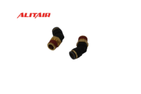 Raccords en nylon DOT pour frein à air, filetage NPT, coudé mâle pivotant 45° °   Connecteurs pneumatiques industriels en laiton et composite par ALITAIR