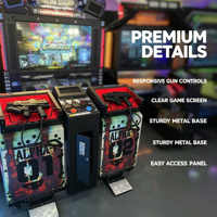 Machine d'arcade de tir tactique à 2 joueurs, fonctionnant à pièces, pour centre de jeux