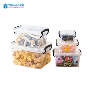 Boîte de rangement en plastique transparent avec couvercle à loquet, empilable et emboîtable, <span class=keywords><strong>pour</strong></span> chaussures, organisation de placard et école - Product Image 4