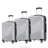 Surface résistante aux rayures poignée rétractable solide bagage durable chariot en aluminium grande valise voyage ensemble de bagages