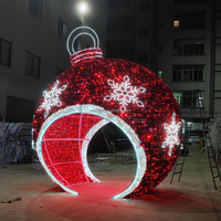 Boule de Noël géante à LED IP65, motif lumineux, grande décoration de Noël sphérique, lumière extérieure étanche, affichage pour centre commercial
