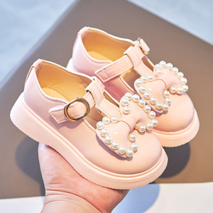 Nouvelles Chaussures de Princesse en Cuir Verni Souple pour Bébé Fille avec Perles et Strass – Collection Printemps-Automne - Product Image 3