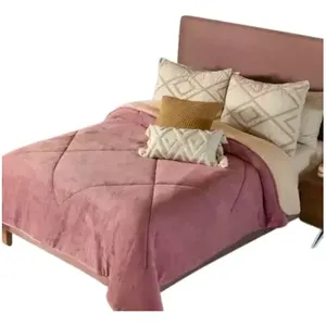 Couette Borrega Vianney en microfibre, toutes saisons, pour lit King Size et Queen Size, style moderne, unie, avec surpiqûres, pour usage domestique - Product Image 6