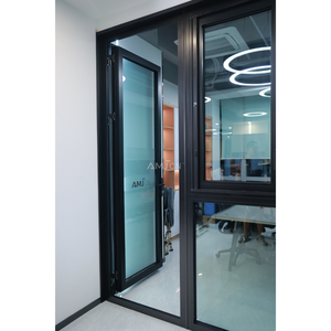 <span class=keywords><strong>Ventana</strong></span> y <span class=keywords><strong>Puerta</strong></span> Abatible de Aluminio AMJ NFRC <span class=keywords><strong>con</strong></span> Doble Acristalamiento y Vidrio Low-E, <span class=keywords><strong>Puerta</strong></span> de <span class=keywords><strong>Entrada</strong></span> Principal Francesa <span class=keywords><strong>con</strong></span> Rejillas Decorativas - Product Image 4