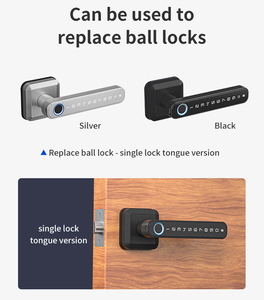 Smart Lever Handle for Swing Wood Door Aluminum <strong>Gate</strong> Tuya Smart or TTLOCK APP Control Fingerpritn Electronic Digital DoorLock - Product Image 6