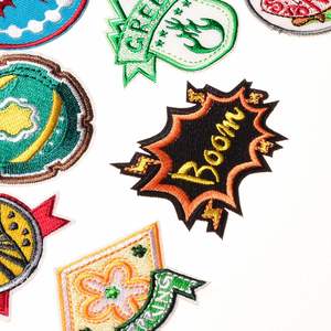 Iron on Embroidery <b>Cute</b> Cartoon Dinosaur Cactus Alpaca <b>Bear</b> Patch for Clothes Decoration - Product Image 3