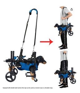 Fauteuil roulant <span class=keywords><strong>pour</strong></span> <span class=keywords><strong>chien</strong></span> en maille détachable facile à nettoyer, <span class=keywords><strong>chariot</strong></span> de mobilité réglable en hauteur et en longueur <span class=keywords><strong>pour</strong></span> chiens blessés ou handicapés - Product Image 1
