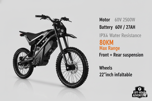 Motocicleta Todoterreno Eléctrica de 2500W y 60V de Largo Alcance, Motocicleta Todoterreno Profesional de 60V para Deportes y Aventuras - Product Image 3