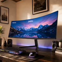Moniteur d'édition incurvé 49 pouces 240Hz 1ms IPS 5K DQHD, prix usine OEM ODM, moniteur incurvé 4K pour projets de studio créatif