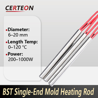 Chauffage Cartouche 220V Haute Temp Acier Inoxydable Industriel 250mm Fil 1000W une extrémité chauffe-cartouche