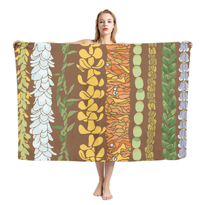 Sulu Luxury Print - Sarong de Lujo con Estampado Isleño, Estilo Hawaiano, Diseño de Conchas, Elegante, con Patrón Tropical, para la Playa - Product Image 2