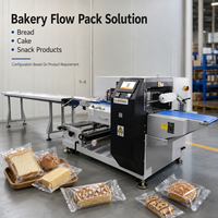 Machine d'emballage horizontale automatique pour aliments, pain, biscuits, avec alimentation par bande de 2 m, équipement d'emballage haute vitesse, prix