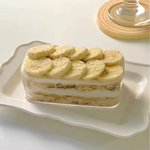กล่องพลาสติกใสทรงสี่เหลี่ยมสำหรับใส่คุกกี้ ทีรามิสุ เค้ก ขนมหวานทำมือ - Product Image 3