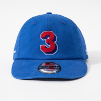 Topi Baseball Pria Berkualitas Tinggi Bordir Logo Custom Tanpa Struktur 6 Panel Bordir Rantai 3D Warna Biru