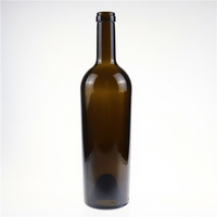 Bouteilles de vin de qualité supérieure avec bouchon en liège 750ml/500ml/200ml, design givré, bouteilles rondes pour le stockage à domicile ou au bar
