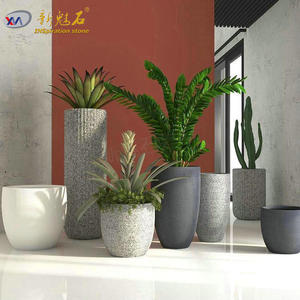Nuevos Materiales de Construcción de Piedra, Macetas de Cemento Pintadas de Piedra, Color Gris Claro, Macetas de Hormigón de Alto Rendimiento para Interiores y Exteriores - Product Image 4