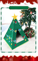 Beliebtes Weihnachts-Katzenbett: Modernes, Niedliches, Umweltfreundliches Filz-Katzenbett mit Abnehmbarem Tunnel und Waschbarem Bezug