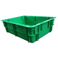 Groente Fruit Gebruik Plastic Duurzaam Nestable Stapelbaar Straight Solid Krat Opslag Dikke Muur Opslag Speelgoed Lades Bins