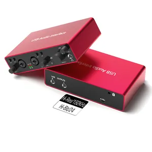 192KHz profesional XLR soporte Phantom Power micrófono de Audio mezclador estudio grabación de música interfaz de Audio USB tarjeta de sonido