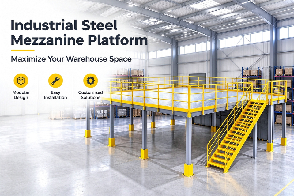 Factory Direct Heavy Duty Mezzanine Rack Steel Platform for Warehouse ...