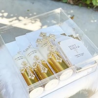 Boîte de présentation en acrylique transparente personnalisée pour mariage Boîte de baptême en acrylique Boîte d'emballage en acrylique pour cadeau de mariage
