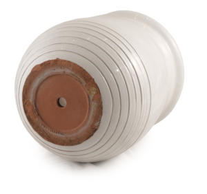 Maceta de Cerámica con Borde Ancho y Diseño de Barril, Color Blanco Brillante, para Interiores y Exteriores, Decoración de Jardín y Patio, Venta al por Mayor, con Orificio de Drenaje - Product Image 6