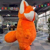 Beau costume de poupée en peluche de raton laveur gonflable grande poupée de marche en peluche d'animal gonflable extérieur