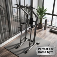 Torre de Ejercicios Multifuncional Comercial para el Hogar con Barra Doble, Estación de Dominadas y Estación de Dips para Entrenamiento de Fuerza de Cuerpo Completo y Parte Superior del Cuerpo para Gimnasio