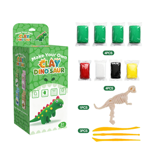 Kit de Pâte à Modeler Dinosaure T-Rex, Pâte à Modeler Ultra Légère à Séchage à l'Air Non Toxique, Jouet Éducatif DIY Fait Main, Cadeau pour Enfants 3+ Ans Garçons Filles - Product Image 2