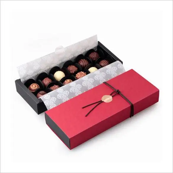 Cajón de Chocolate ecológico personalizado cajas de embalaje de cartón para comida de caramelo para regalo de boda