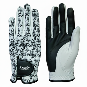 Men's Custom Logo Embroidered Golf Gloves Durable Breathable Cabretta Sheepskin Non-Slip Left Hand Adjustable <b>Wrist</b> <b>Strap</b> - Product Image 1