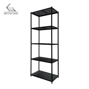Étagère noire à 5 couches sans boulons, étagère industrielle légère en acier, bon marché - Product Image 1