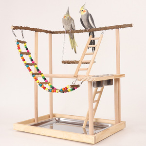 Peperhout Papegaai Speelgoed Verlichting Van De Opwinding Papegaai Schommel Vogel Speelgoed Tijger Huid Pioen Xuanfeng Van De Hoge Stand Knabbel - Product Image 1