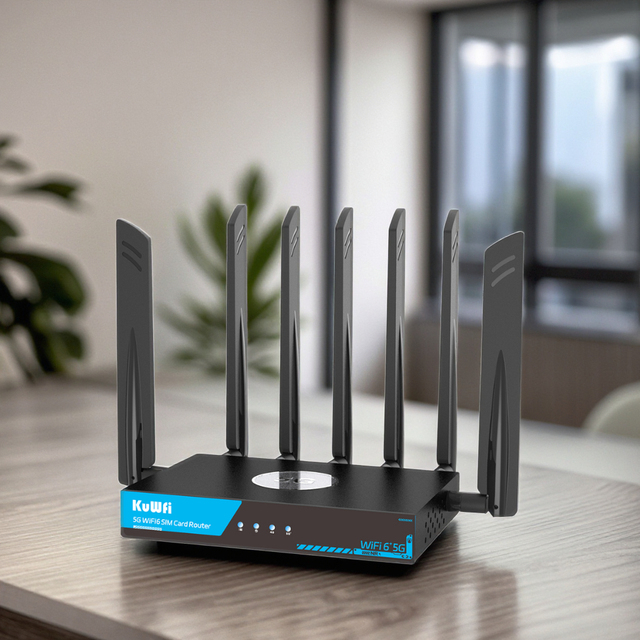 KuWFi Dual SIM Indoor 5G CPE X75 5G Openwrt Router Support Mesh Multi VPN Server IMEI Change 5G Router with SIM Card Slot