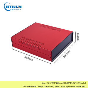 Điện khuếch đại âm thanh bao vây DIY dây kết nối hộp sắt điện hộp kim loại bao vây ngã ba 325*280*80 mét - Product Image 6