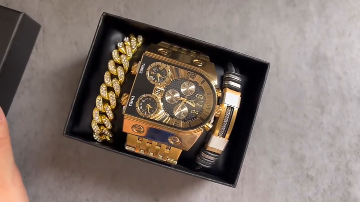 Orologio Uomo Solo Tempo Con 3 Quadranti Per Fuso Orario Roma - New York - Hong Kong - Foto 5