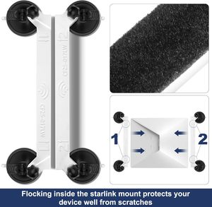 Sterke Zuignap Mini Starlink Bevestigingsset Verstelbare 360° Zuignapbevestiging Anti-kras Vlokkingsbestendig voor Autoramen - Product Image 3