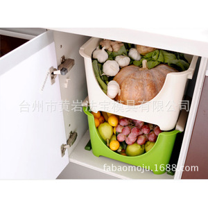 Paniers de rangement en plastique pour la cuisine, organiseurs de fruits et légumes, contenants alimentaires empilables, moule de moulage par injection - Product Image 1