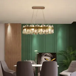 モダンなヨーロッパ風LEDクリスタルシャンデリア吊り下げ式ペンダントライト、簡単設置で部屋にぴったり - Product Image 4