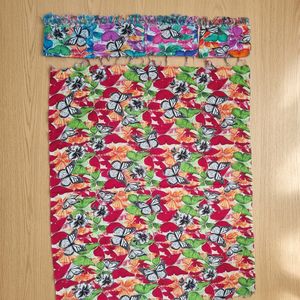 Vestido Largo Estampado Floral con Patrón de Mariposas y Hojas, Corte Regular, para Uso en Exteriores, Verano, Tejido de Rayón Transpirable - Product Image 2