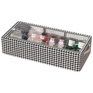Caja de Almacenamiento de Zapatos Plegable Moderna con Tapa Transparente, Organizador Rectangular para Debajo de la Cama con Patrón de Rejilla Snx4007 - Product Image 1
